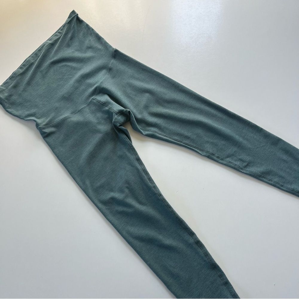 Beyond Yoga Beyond The Bump Teal Blue Capri XS